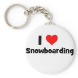 I Love Snowboarding keychains