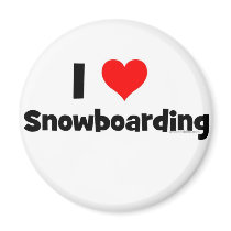 I Love Snowboarding magnets