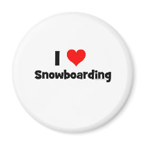 I Love Snowboarding magnets