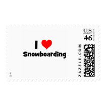 I Love Snowboarding Stamp