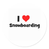 I Love Snowboarding stickers