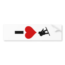 I Love Snowboarding (Vertical) Bumper Sticker