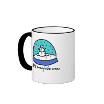 "I love snowglobe snow" Mug by mbarbierismith "I love snowglobe snow" Mug