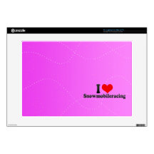 I love Snowmobileracing Laptop Decal