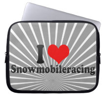I love Snowmobileracing Laptop Sleeves