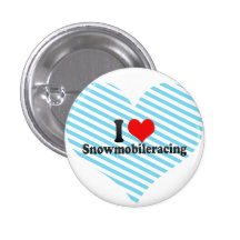 I love Snowmobileracing Pin