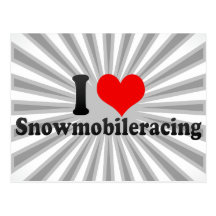 I love Snowmobileracing Post Cards