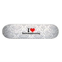 I love Snowmobileracing Skate Deck
