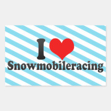I love Snowmobileracing Stickers
