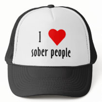 I Love Sober People Mesh Hat