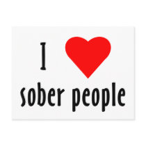 I Love Sober People Postcards