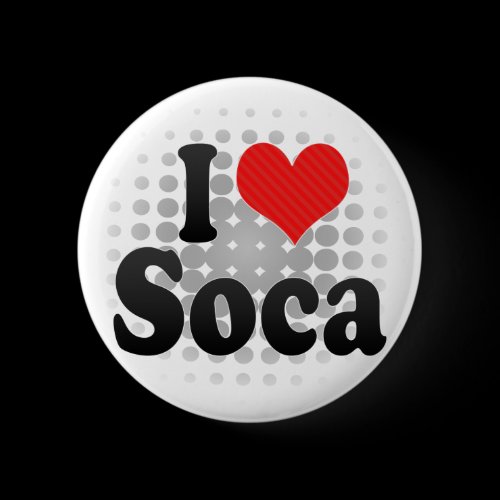 I Love Soca Pin