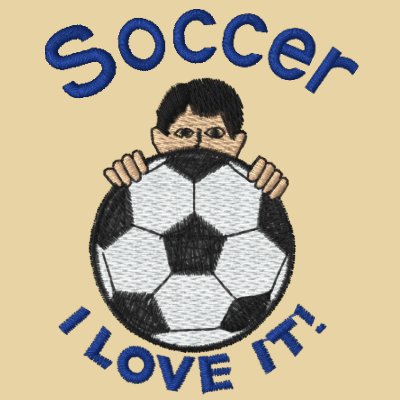 I Love Soccer by Embroidery4U