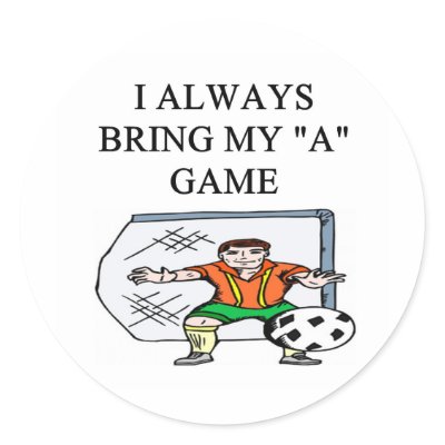 i love soccer goalie round stickers by jimbuf