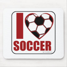 I love soccer! mouse mats
