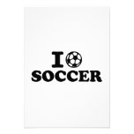 I love soccer personalized invitation