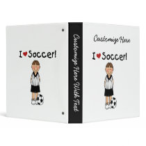 I Love Soccer T-shirts and Gifts 3 Ring Binder