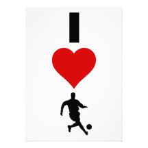 I Love Soccer (Vertical) Invitation