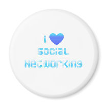 I Love Social Networking magnets by socialtshirts I Love Social Networking magnets