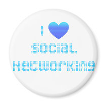 I Love Social Networking magnets by socialtshirts I Love Social Networking magnets