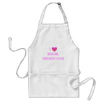 I Love Social Networking Pink aprons by socialtshirts I Love Social Networking Pink aprons