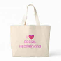 I Love Social Networking Pink bags by socialtshirts I Love Social Networking Pink bags