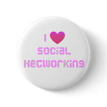 I Love Social Networking Pink buttons by socialtshirts I Love Social Networking Pink buttons