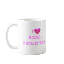 I Love Social Networking Pink mugs by socialtshirts I Love Social Networking Pink mugs