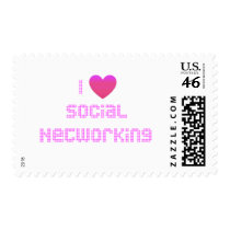 I Love Social Networking Pink postage by socialtshirts I Love Social Networking Pink postage