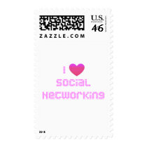I Love Social Networking Pink postage by socialtshirts I Love Social Networking Pink postage