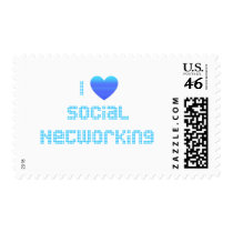 I Love Social Networking postage by socialtshirts I Love Social Networking postage