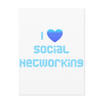 I Love Social Networking postcards by socialtshirts I Love Social Networking postcards