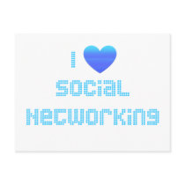 I Love Social Networking postcards by socialtshirts I Love Social Networking postcards