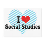 I Love Social Studies Post Cards