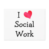 I Love Social Work Post Cards