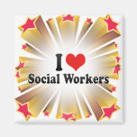 I Love Social Workers Refrigerator Magnets