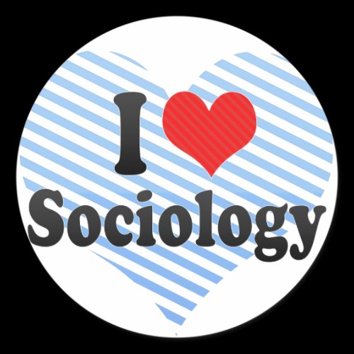 I Love Sociology Round Stickers