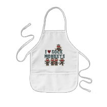 I Love Sock Monkeys Tshirts and Gifts aprons by toddlersplace I Love Sock Monkeys Tshirts and Gifts aprons