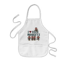 I Love Sock Monkeys Tshirts and Gifts Aprons