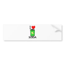 I Love Soda bumper stickers