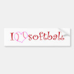I love softball bumper stickers