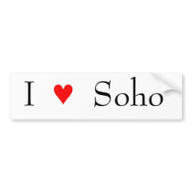 I love soho bumper stickers by alicElsa I love soho bumper stickers