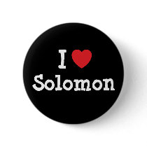 I love Solomon heart custom personalized buttons
