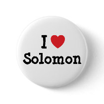 I love Solomon heart custom personalized buttons