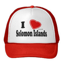 I Love Solomon Islands Mesh Hat