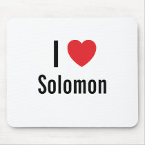 I love Solomon mousepads by funnycustomtshirts I love Solomon mousepads