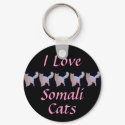 I Love Somali Cats keychain