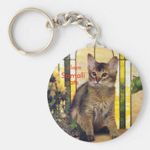 I love Somali Cats Keychain