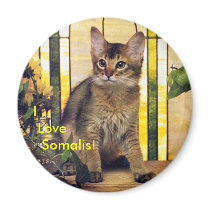 I love Somali Cats Fridge Magnet