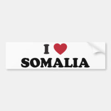 I Love Somalia Bumper Sticker